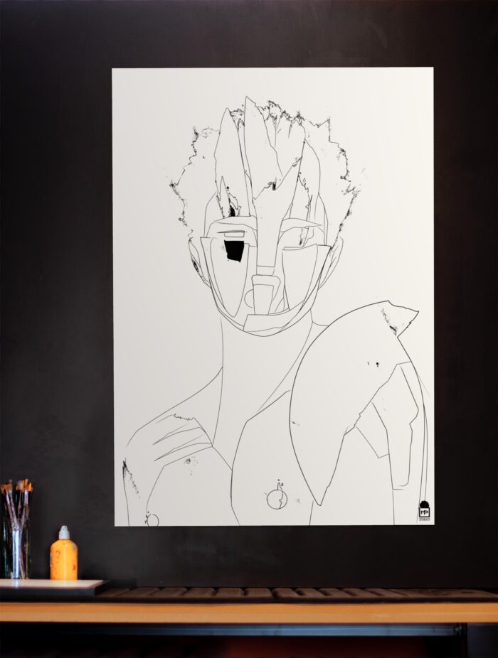 GUERRIER PORTRAIT DESSIN – Image 5